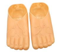 HEMOTON Giant Feet Slippers Funny Cosplay Prop Oversized Party Supplies for Halloween Masquerade Unisex Skin Color Soft Slippers with DIY Nail Polish Feature