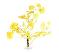HEMOTON Ginkgo Tree Lamp with Warm Yellow LED Light, Plastic Tree-Shaped Decorative Light for Indoor Room Decoration and Thanksgiving Events, 150lm Brightness, 4.5v Power Without Battery