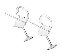 HEMOTON Glass Cocktail Cups Good Transparency and Delicate Workmanship Swan Shaped with 178ml Capacity 2pcs for Beer and Daily Use at Bar Or Home