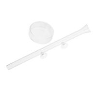 HEMOTON Glass Fish Tank Feeder Tube with Suction Cup Design, Funnel-shaped Aquarium Feeding Tube for Shrimp and Other Organisms, Prevents Drifting, Suitable for Fish Tank Use