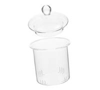 HEMOTON Glass Tea Infuser Replacement: 1 Set Teapots Loose Tea Leaves Strainer with Lid Kettle Filter Basket for Insert Teapots Mugs Cups Loose Leaf Tea Coffee