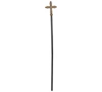 HEMOTON Golden Cross Scepter Prop for Clergy and Priest, 54 Inch Plastic Costume Staff with Comfortable Holding and Resistant to Deformation, for Role Play Scepter Ceremonies and Christmas