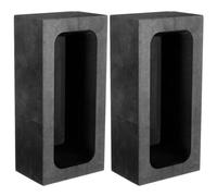 HEMOTON Graphite Metal Casting Molds 2pcs with Oil Groove Structure High Temperature Resistant to 1800℃ and Polished Inner Wall Suitable for Copper and Titanium Alloy Metal Casting