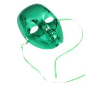 HEMOTON Green Full Face for Halloween Party and Other Parties, Tough Plastic Material with Easy to Fit Elastic Band, Vintage Carnival Face Mask for Adults