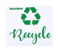 HEMOTON Green PVC Recycle Trash Bin Sticker for Waste Recycling, Easy to Use and Multipurpose Removable Label for Trash Can, for Cultivating Good Habit of Garbage Sorting in Daily Use
