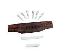 HEMOTON Guitar Bridge Pin Saddle Nut Set Acoustic Guitar Accessory Bone 6 String