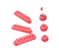 HEMOTON Guitar Pickup Cover Set 7pc Plastic Pickup Lid Covers Volume Tone Knobs Easy Install Maintenance-free Fade-resistant Seal Design
