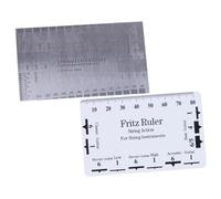 HEMOTON Guitar Plastic String Gauge 2pcs Ruler Tool to Action Measuring Easy Electric Classical, Stainless Steel Material Carry and for and Guitars for Performance and Home Use