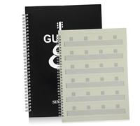 HEMOTON Guitar Sheet Music Notebook Music Journal for Beginners Durable Blank Staff and Chord for Songwriting and Practice Essential Guitarist Supplies