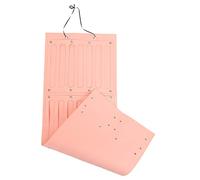 HEMOTON Hair Bow Organizer and Hanging Hairpin Storage Pouch Large 38x104cm Pink Felt Wall-Mounted Display Rack for Girls’ Hair Accessories Nursery Bedroom Storage