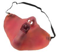 HEMOTON Half Face Mask Creepy Halloween Scary Cosplay Latex Realistic Lips Elastic Band Comfortable Skin-friendly for Party Games Stage Shows