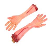 HEMOTON Halloween Blood Limb Covers Fake Broken Arms Hands Scary Severed Limbs Props Blood Covered Finger Covers Halloween Party Decorations