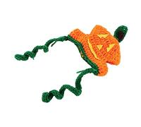 HEMOTON Halloween Pumpkin Hat for Pets Soft Comfortable Pet Costume Cap with Smiling Pumpkin Design Festive Halloween Outfit for Cats and Dogs