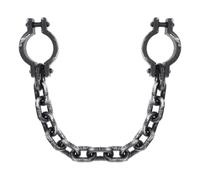 HEMOTON Halloween Wrist Shackles Black Plastic Prison Chain Links Costume Accessory for Party Dress Up Pretend Play Halloween Props