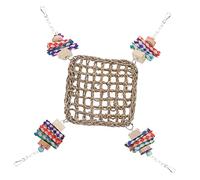 HEMOTON Hammock Bird Toy for Parrots and Cockatiels Hanging Bird Perch Swing Climbing Stand Summer Birdcage Accessory Funny Decorative Climbing Toy