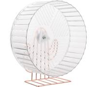 HEMOTON Hamster Exercise Wheel with Lovely Appearance Silent Alloy Base Stable Plastic and Alloy Material for Golden Fur Hamsters and Small Pets for Pet Cage and Pet Sports to Increase