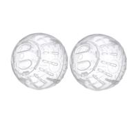 HEMOTON Hamster Running Ball 2pcs Small Pet Exercise Toy White Plastic 10cm Diameter for Hamsters Gerbils and Mice Activity