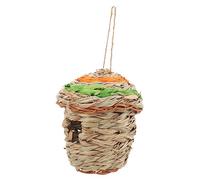 HEMOTON Hand Woven Bird House Straw Nest for Hummingbirds Garden Bird Feeder Outdoor Decoration Durable Comfortable Design Attract Birds to Your Backyard