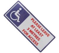 HEMOTON Handicap Symbol Warning Sticker, PVC Material with Strong Adhesive for Disabled Access and Parking Lot Safety, Reflective Peel-And-Stick Sign for Outdoor Use