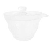HEMOTON Handmade Glass Ice-Carving Grain Teacup 200ml for Brewing and Serving Tea Round Shape Household Tea Set Suitable and Kitchen Use