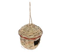 HEMOTON Handwoven Straw Bird Nest Decorative Bird Resting Place for Outdoor Scenes Rustic Style Woven Nest Durable and Elegant Natural Decor