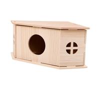 HEMOTON House Sleeping Quarters for Hamsters Guinea Pigs Wooden Hideout Rat Toy Small Animal House Boredom Breaker Decorative Hideout Rat Supplies