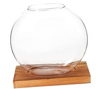 HEMOTON Hydroponic Bottle Glass Vase Artificial Plants Indoor Plant Propagation Station Desktop Planter Bottle
