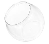 HEMOTON Hydroponic Planter Small Aquarium Viewing Antidrop Performance High Transparency Plastic round Fish Bowl for Office Relaxation Suitable for Betta Fish and Small Turtles