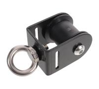 HEMOTON Iron Cable Pulley Wheel Exercise Equipment Cable Pulley Bearing Black Metal Smooth Glide Performance Easy Installation Serious Athletes Home Gyms