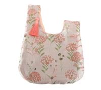 HEMOTON Japanese Style Hanfu Wristlet Purse Small Knot Pouch for Women Elegant Pink Handbag with Distinctive Cultural Design Convenient Wrist Carry for Shopping Travel Wedding Party