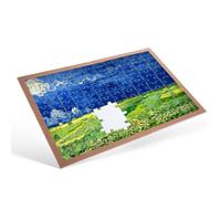 HEMOTON Jigsaw Puzzle Mat, Portable Puzzle Board, Non-Slip Surface, Foldable for Easy Storage, Felt Puzzle Pad, Up to 500 Pieces, 23.62" x 15.75", 9 mm Thickness
