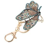 HEMOTON Keychain Butterfly Bag Hanging Decoration with Rhinestone Design Golden Alloy Easy to Attach and Not Easy to Fade for Backpacks and Keys