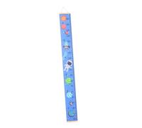 HEMOTON Kids Height Measurement Ruler and Cartoon Growth Chart Wall Hanging for Boys and Girls, Blue Canvas Nursery Wall Décor, Home Height Measuring Tool for Child Development