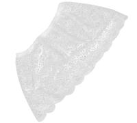 HEMOTON Lace Half-Length Skirt Extender for Women, White Plus Size Shirt Extender Lace Hem, Underskirt for Extra Coverage and Dress Length Extension in Spring and Autumn