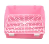 HEMOTON Large Corner Rabbit Litter Box with Anti-spill and Splashproof Plastic Design for Ferrets and Small Animals Pet Pan Suitable for Bunny Cage Training
