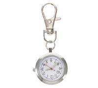 HEMOTON Large Dial Electronic Pocket Watch Keychain with Luminous Hands for Students and Lightweight Nurse Fob Watch Clip for Medical Professionals Read Exam Timekeeper