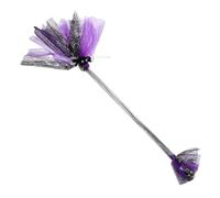 HEMOTON LED Lighted Witch Broom with Smooth Handle Halloween Party Decoration for Cosplay Masquerade Haunted Houses and Costume Accessory