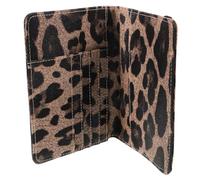 HEMOTON Leopard Print Passport Holder Travel Document Organizer Stylish PU Lightweight RFID Blocking Case for Men Women with Multiple Card Slots and Easy to Carry for Travel