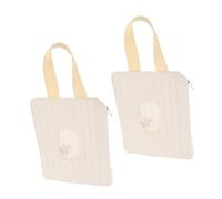 HEMOTON Lightweight Portable Wipes Dispenser Bag for Travel Diaper Wipes Container Multi-use Cotton Rabbit Embroidery