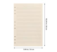 HEMOTON Loose-leaf Manuscript Paper 3mm Spacing 10 Rows 100 Sheets White Music Refill Paper Smooth Writing No Lint Suitable for Students and Staff Use