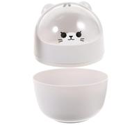 HEMOTON Lovely Circle Desktop with Lid Trash Can Mini Lightweight Plastic Waste Bin, Large Volume Storage Cute and Fashionable Design for Bedroom and Toilet for Family Use