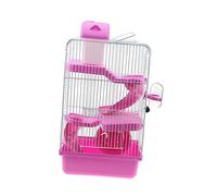 HEMOTON Luxury Three Layer Hamster Cage Villa Castle 23x17x45cm Portable PET House for Small Animals Suitable for Hamsters and Chinchillas Easy Entry Design