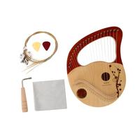 HEMOTON Lyre Harp for Boys and Girls and Beginners 21 String Portable Handheld Musical Instrument with Stable Sound Effect and Smooth Surface, Includes Extra Strings and Tuning Tools