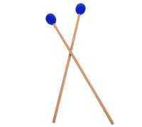 HEMOTON Marimba Mallets with Blue Yarn Mushroom Heads and Maple Handles, Strong Toughness and Not Easy to Break, Suitable for Xylophone and Bass Percussion Instruments, Professional