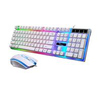 HEMOTON Mechanical Keyboard Gaming Ergonomic Keyboard Backlit Keys Non-conflict Usb Random Mouse Style