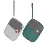 HEMOTON Medicine Pouches Pill Storage Bag Zipper Survival Storage Travel Mini Pill Container 2Pcs Multi-Purpose
