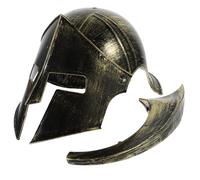 HEMOTON Men’s Roman Warrior Helmet Gold Cosplay Headgear, Ancient Soldier Costume Accessory for Festivals, Parties, and Themed Events