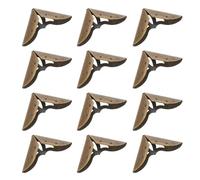 HEMOTON Metal Corner Protectors Sturdy Retro Style Antique Brass 12pcs Hollow out Design Album Corners for Scrapbooking and Notebook for Photo Mounting