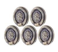 HEMOTON Metal Drawer Pull Handle 47mm Vintage Single Hole 5pcs Green