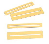 HEMOTON Metal Fingerboard Guards for Guitar and Bass Fretboard 2pcs Fret Protector Tool in Golden Colour Designed for DIY Fret Works Suitable for Mandolin and Bass Players